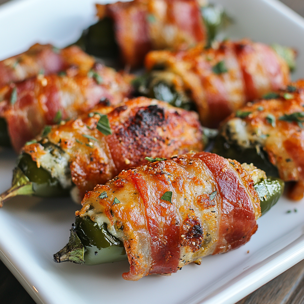 Bacon-Wrapped Jalapeño Poppers